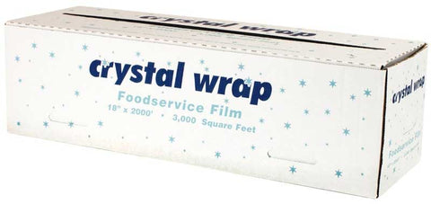 Anchor Packaging Crystal Wrap PVC Foodservice Film in Cutter Box, 18 inch x 2000 Feet
