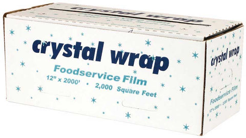 Anchor Packaging Crystal Wrap PVC Foodservice Film in Cutter Box, 12 inch x 2000 Feet