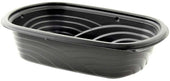 Anchor Packaging MicroRaves Wave Polypropylene Black Rectangular Container, 32 Ounce Capacity -- 252 per case