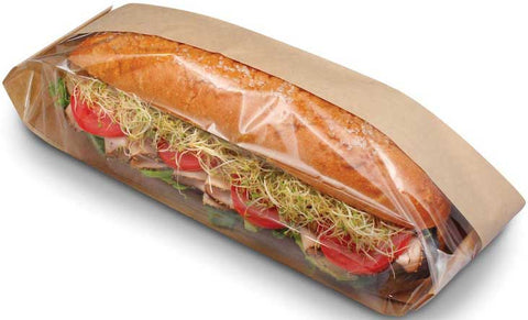 Bagcraft Dubl View To Go Natural Deli Bag, 4.25 x 2.75 x 16.5 inch -- 500 per case