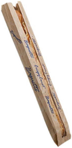 Bagcraft Dubl Panel Crispy Crust Baguette Wheat Bread Bag, 3.5 x 2 x 26 inch -- 500 per case