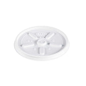 Dart White EPS Vented Lid for Foam Cups and Containers -- 1000 per case
