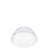 Solo PET Clear Round Dome Lid without Hole -- 1000 per case