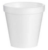 Dart Container Expanded Polystyrene Foam White Medium Squat Food Container, 16 Ounce -- 500 per case