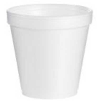 Dart Container Expanded Polystyrene Foam White Medium Squat Food Container, 16 Ounce -- 500 per case