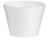 Dart J Cup Expanded Polystyrene Foam White Heavy Duty Insulated Squat Food Container, 16 Ounce -- 500 per case