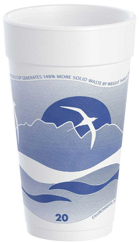 Dart J Cup Horizon Expanded Polystyrene Foam Blueberry Stock Prints Insulated Cup, 20 Ounce -- 500 per case