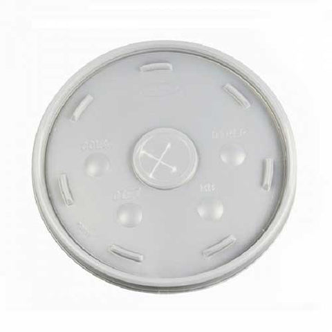 Dart Container Expanded Polystyrene Foam Round Translucent Slot Lid Only -- 500 per case