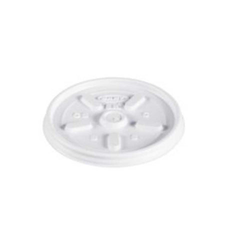 Dart Container Expanded Polystyrene Foam White HIPS Vented Lid for Foam Cup -- 1000 per case