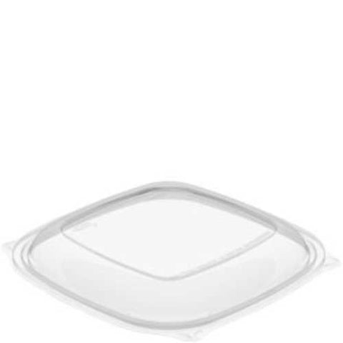 Dart Clear Large PET Square Lid for 24-64 Ounce Bowl -- 252 per case