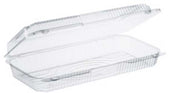 Dart StayLock Clear Oblong Plastic Hinged Lid Container, 13.4 x 6.8 x 2.6 inch -- 200 per case