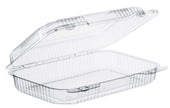 Dart Staylock Clear Medium PET Hinged Lid Oblong Container, 9.4 x 6.8 x 2.1 inch -- 250 per case