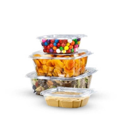 Dart Container Clearpac SafeSeal Polyethylene Terephthalate Clear Rectangular Hinged Container, 8 Ounce -- 200 per case