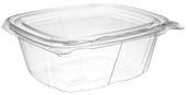 Dart Container Clearpac SafeSeal Polyethylene Terephthalate Clear Rectangular Hinged Container, 12 Ounce -- 200 per case