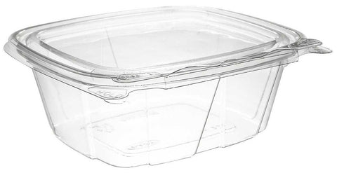 Dart Container Clearpac SafeSeal Polyethylene Terephthalate Clear Rectangular Hinged Container, 12 Ounce -- 200 per case