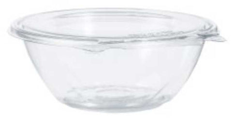 Dart Safesal Polyethylene Terephthalate Clear Round Bowl with PETE Flat Lid -- 150 per case