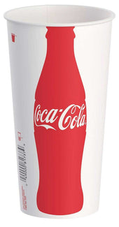 Solo White/Red Double Sided Poly Paper Coca Cola Cold Cup, 21 Ounce -- 1000 per case
