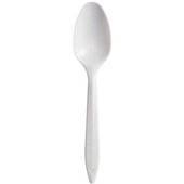 Dart Style Setter White Polypropylene Medium Weight Teaspoon, 5.9 inch Length -- 1000 per case