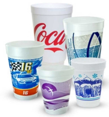 Dart J Cup Teal White Expanded Polystyrene Foam Round Insulated Cup, 32 Ounce -- 400 per case