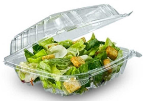 Dart Staylock Oriented Polystyrene Clear Square Hinged Lid Sandwich Container, 5.3 x 5.4 x 2.6 inch -- 500 per case