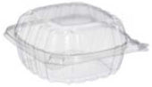 Dart Staylock Oriented Polystyrene Clear Square Hinged Lid Sandwich Container, 5.3 x 5.4 x 2.6 inch -- 500 per case