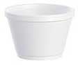Dart Container J Cup EPS White Squat Foam Food Container, 6 Ounce -- 1000 per case