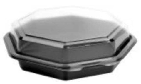 Solo Creative Carryouts OctaView PET Medium Hinged Lid Container, 7 inch -- 100 per case