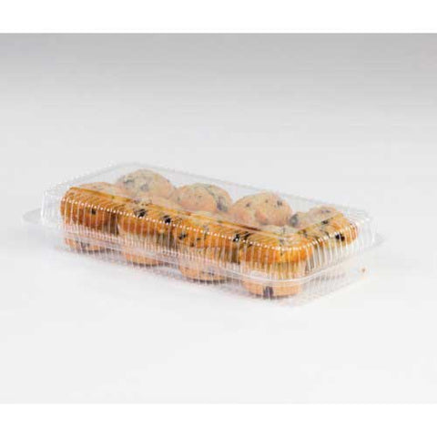 Detroit Forming Clear Oriented Polystyrene Rectangular Strudel Container, 13.25 x 6.5 x 2.5 inch -- 250 per case