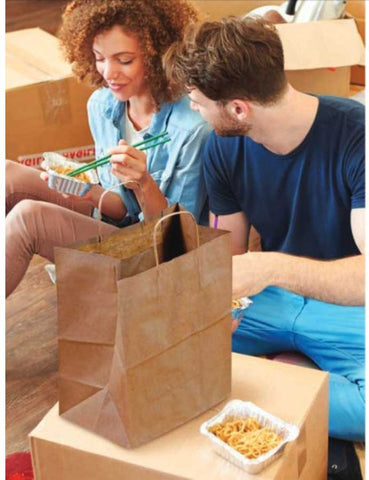 Duro Hilex Poly Dubl Life Bistro Kraft Shopping Bag, 10 x 6.75 x 12 inch -- 250 per case
