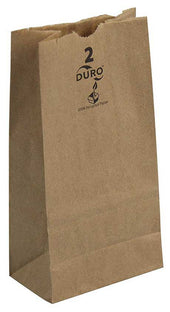 Duro Hilex Poly Standard Kraft Self Opening Style Grocery Bag, 2 Pound -- 500 per case