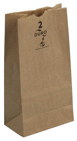 Duro Hilex Poly Standard Kraft Self Opening Style Grocery Bag, 2 Pound -- 500 per case