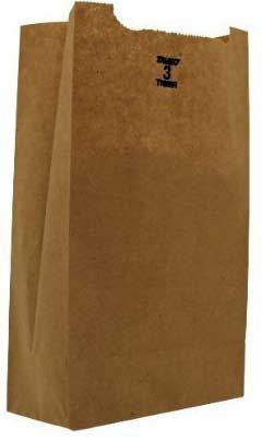 Duro Hilex Poly Standard Kraft Self Opening Style Grocery Bag, 3 Pound -- 500 per case