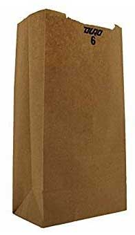 Duro Hilex Poly Standard Kraft Self Opening Style Grocery Bag, 6 Pound -- 500 per case