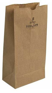 Duro Hilex Poly Standard Kraft Self Opening Style Grocery Bag, 8 Pound -- 500 per case