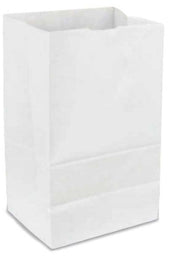 Duro Hilex Poly Standard White Virgin Paper Self Opening Style Grocery Bag, 16 Pound -- 500 per case