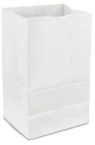 Duro Hilex Poly Standard White Virgin Paper Self Opening Style Grocery Bag, 16 Pound -- 500 per case