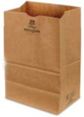 Duro Hilex Number 12 Heavy Duty Kraft Paper Husky SOS Grocery Bag, 7.06 x 4.5 x 13.75 inch -- 400 per case