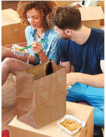 Duro Hilex Poly Grande Twist Kraft Virgin Paper Shopping Bag with Handle, 16 x 11 x 18.25 inch -- 200 per case