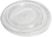 Fabri Kal PET Clear No Straw Slot Flat Lid -- 1000 per case