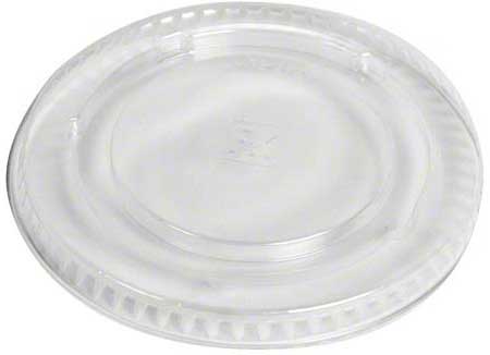 Fabri Kal PET Clear No Straw Slot Flat Lid -- 1000 per case
