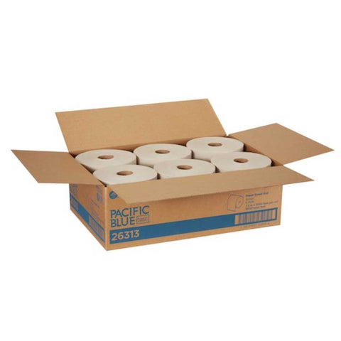 Georgia-Pacific Pacific Blue Basic Brown Paper Towel Roll, 7.8 inch x 1000 Feet -- 6 rolls per case