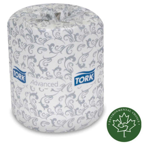 Tork Advanced White 2-Ply Paper Bath Tissue Roll, 500 Sheets Roll -- 80 per case