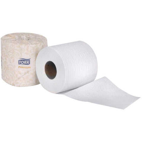 Tork White 2 Ply Premium Soft Bath Tissue Roll, 4 inch x 125 feet