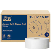 Essity Tork Advanced 100 Percent Recycled Fibre Paper 2-Ply Jumbo Bath Tissue Roll, 1600 Feet -- 6 per case