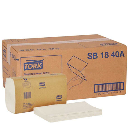 Tork White 1 Ply Paper Hand Towel, 10.15 x 9.13 x 9.13 inch -- 4000 per case