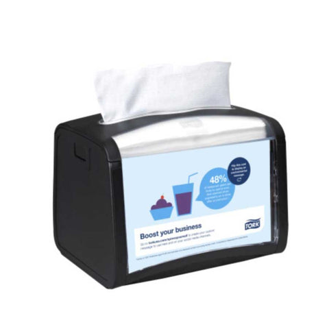 Essity Tork Xpressnap Plastic Black Tabletop Napkin Dispenser -- 4 per case