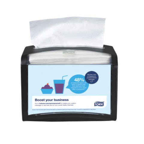 Essity Tork Xpressnap Plastic Black Tabletop Napkin Dispenser -- 4 per case