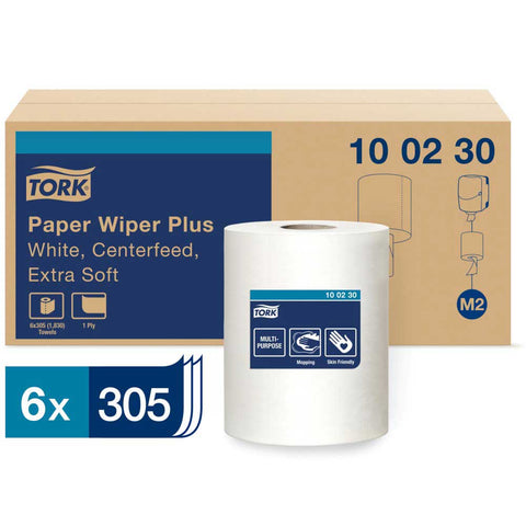 Tork White 1 Ply Centerfeed Molded Fiber Paper Wiper, 299.917 feet x 7.7 inch -- 6 per case