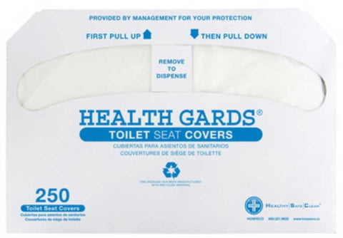 Hospital Specialty Company Health Gards Half Fold White Paper Toilet Seat Cover -- 5000 per case