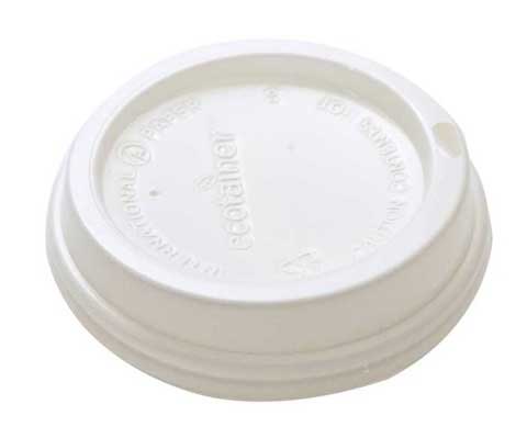 International Paper Ecotainer Dome/Navajo White Paper Hot Cup Lid Only -- 1200 per case